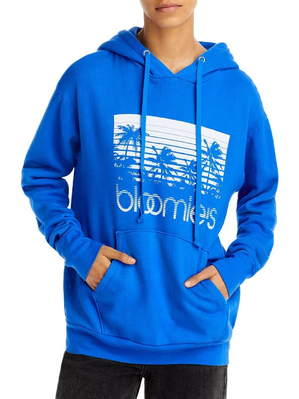 Womens Printed Pullover Hooded Sweatshirt