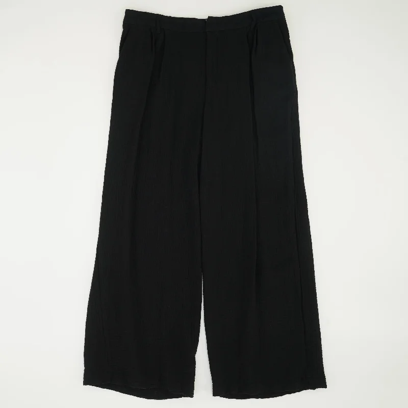 Black Solid Dress Pants