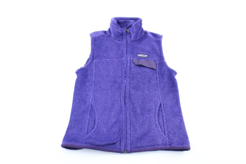 Women's Patagonia Logo Patch Purple Zip Up Vest